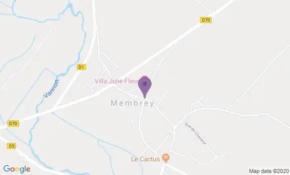 Localisation Vellexon Queutrey et Vaudey Bp - 70130