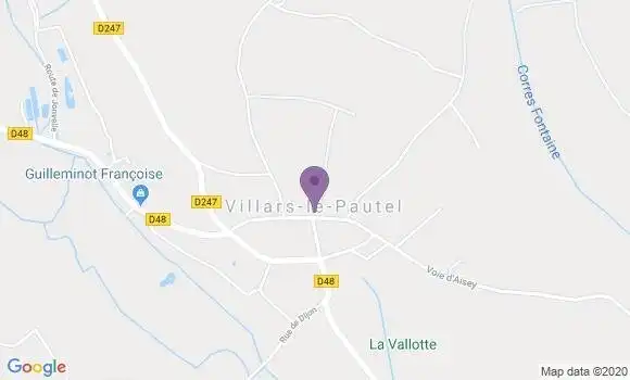 Localisation Villars le Pautel Ap - 70500
