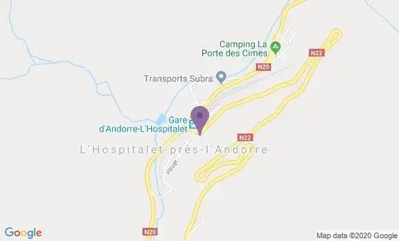 Localisation L Hospitalet Pres l