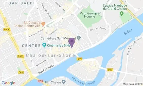 Localisation Chalon sur Saone Saint Vincent Bp - 71100