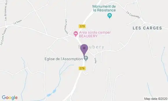 Localisation Beaubery Bp - 71220