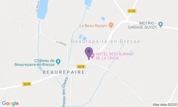 Localisation Beaurepaire En Bresse Bp - 71580