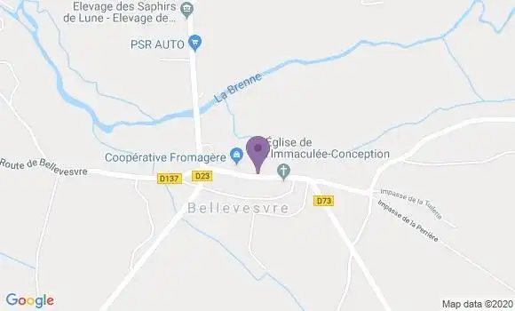 Localisation Bellevesvre Ap - 71270