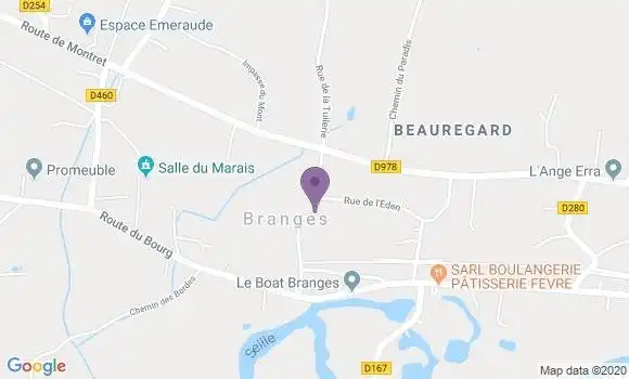Localisation Branges Bp - 71500