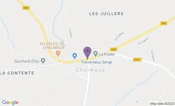 Localisation Chalmoux Bp - 71140
