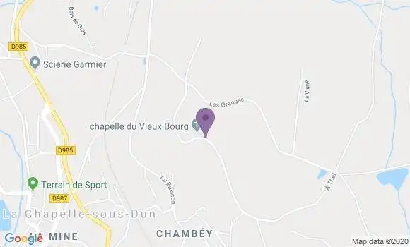 Localisation La Chapelle sous Dun Bp - 71800