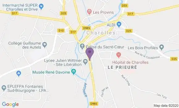 Localisation Charolles - 71120