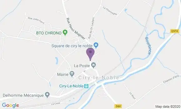 Localisation Ciry le Noble Bp - 71420