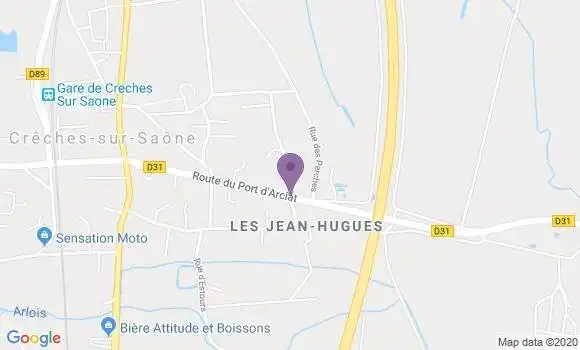 Localisation Creches sur Saone - 71680