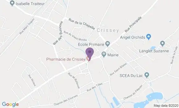 Localisation Crissey Ap - 71530