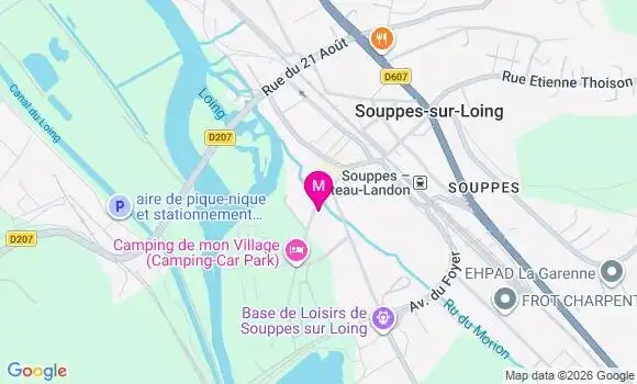 Localisation Souppes sur Loing - 77460