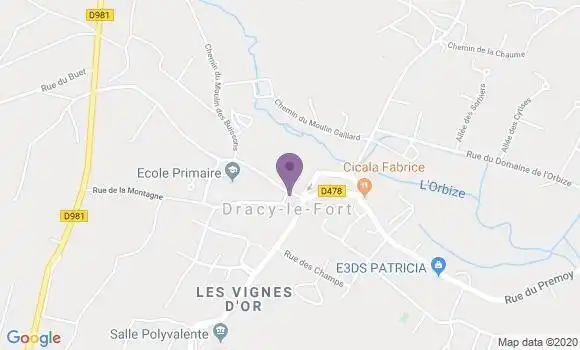 Localisation Dracy le Fort Ap - 71640