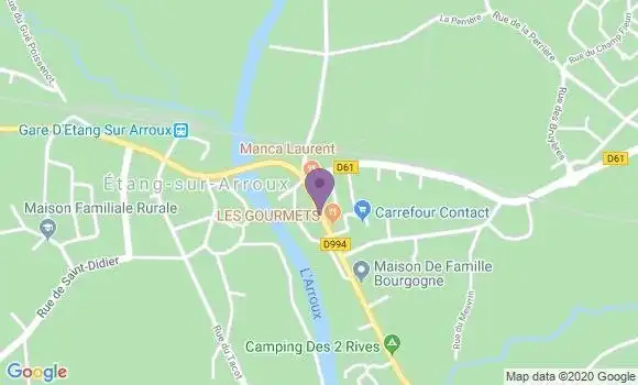 Localisation Etang sur Arroux - 71190