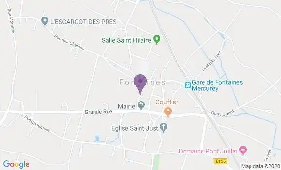 Localisation Fontaines Bp - 71150
