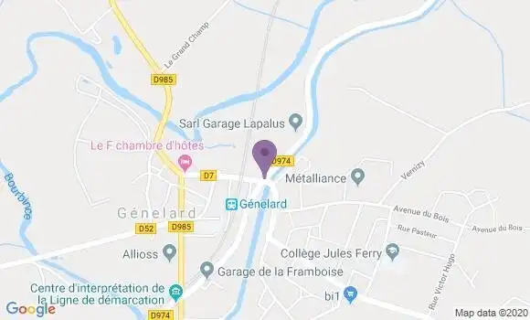 Localisation Genelard Bp - 71420