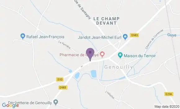 Localisation Genouilly Bp - 71460