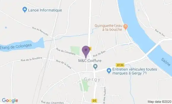 Localisation Gergy Bp - 71590