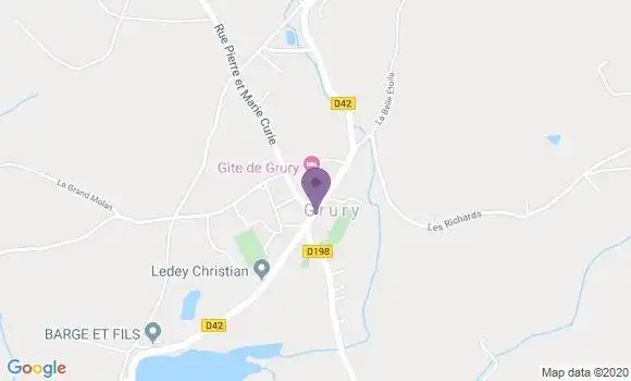 Localisation Grury Bp - 71760