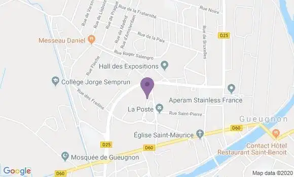 Localisation Gueugnon - 71130