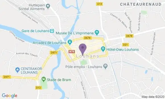 Localisation Louhans - 71501