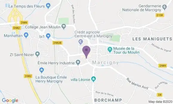 Localisation Marcigny - 71110