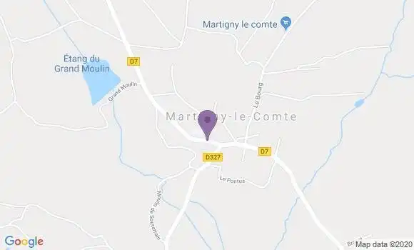 Localisation Martigny le Comte Bp - 71220
