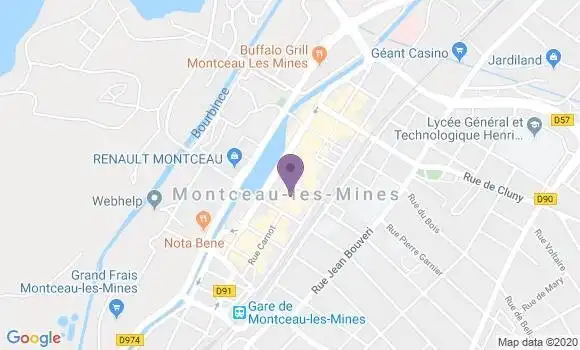 Localisation Montceau les Mines - 71300