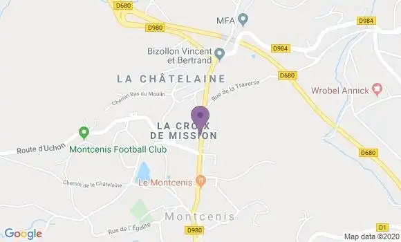 Localisation Montcenis Bp - 71710