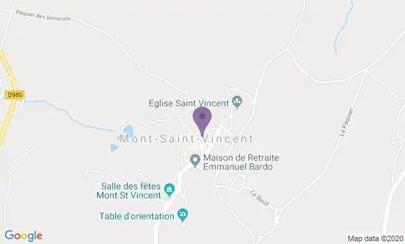 Localisation Mont Saint Vincent Bp - 71300