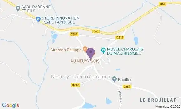 Localisation Neuvy Grandchamp Bp - 71130