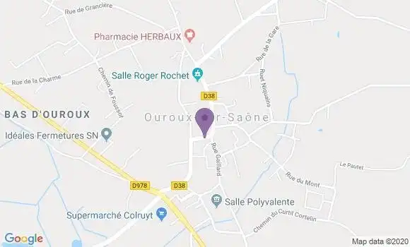 Localisation Ouroux sur Saone Bp - 71370