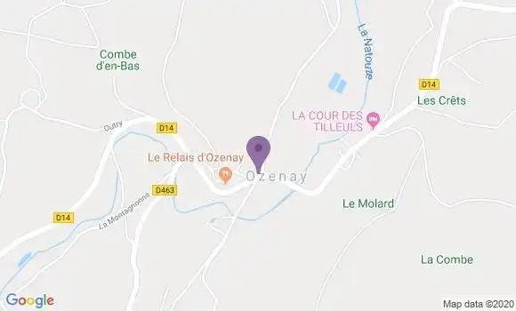 Localisation Ozenay Bp - 71700