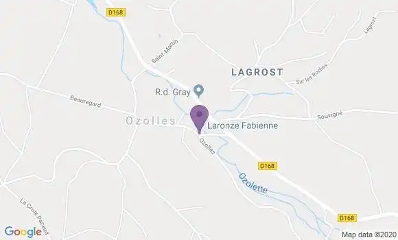 Localisation Ozolles Bp - 71120