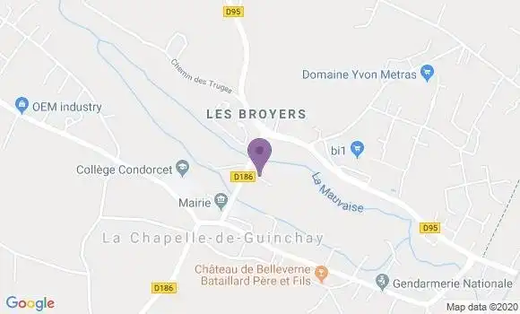 Localisation Romaneche Thorins Bp - 71570