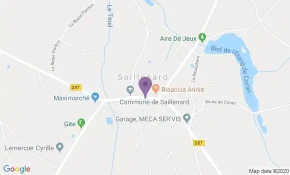 Localisation Saillenard Bp - 71580