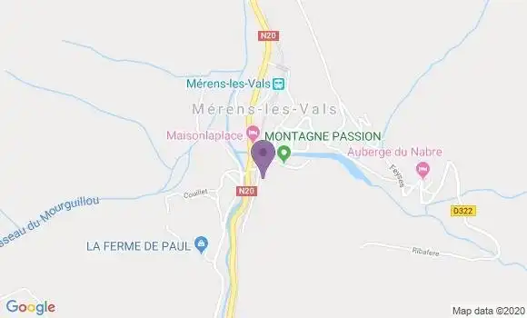 Localisation Merens les Vals Ap - 09110