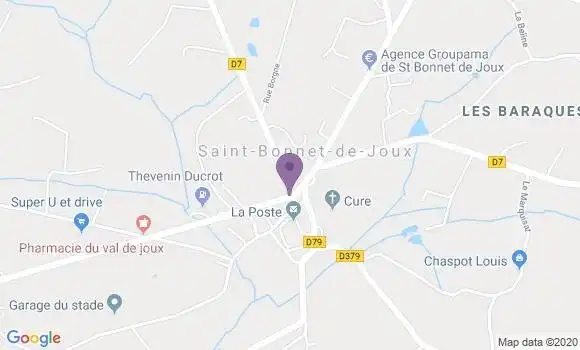 Localisation Saint Bonnet de Joux Bp - 71220