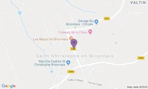 Localisation Saint Christophe En Brionnais Bp - 71800