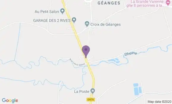 Localisation Saint Loup Geanges Bp - 71350