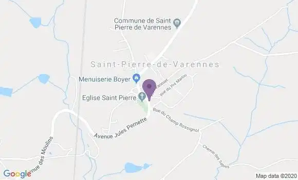 Localisation Saint Pierre de Varennes Ap - 71670