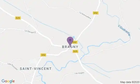 Localisation Saint Vincent Bragny Bp - 71430