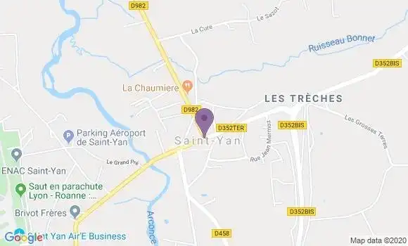 Localisation Saint Yan Bp - 71600