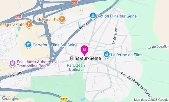 Localisation Flins sur Seine - 78410