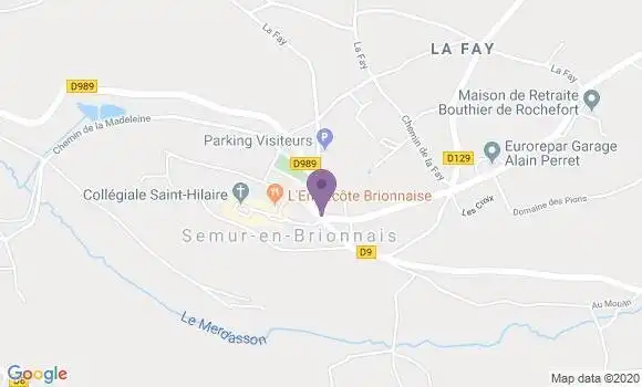 Localisation Semur En Brionnais Ap - 71110
