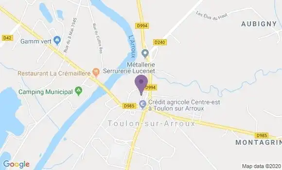 Localisation Toulon sur Arroux Bp - 71320