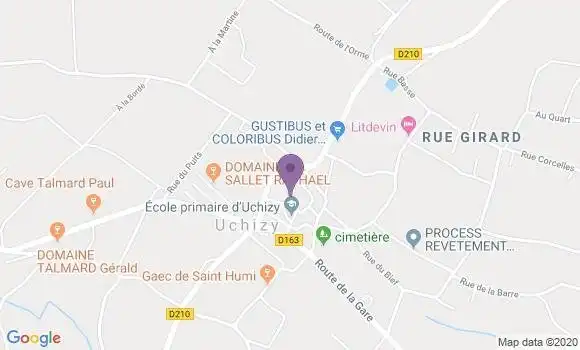 Localisation Uchizy Bp - 71700