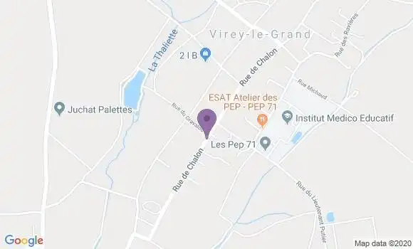 Localisation Virey le Grand Ap - 71530