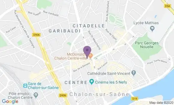 Localisation Chalon sur Saone Republique - 71331