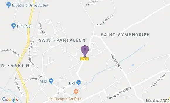 Localisation Autun St Pantaleon Bp - 71405