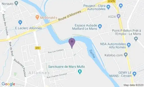 Localisation Allonnes - 72700